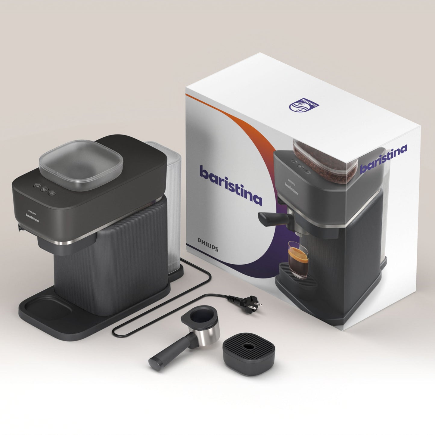 Philips Baristina Espresso machine grey black