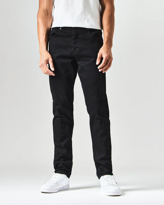 TAPERED BLACK DENIM JEANS