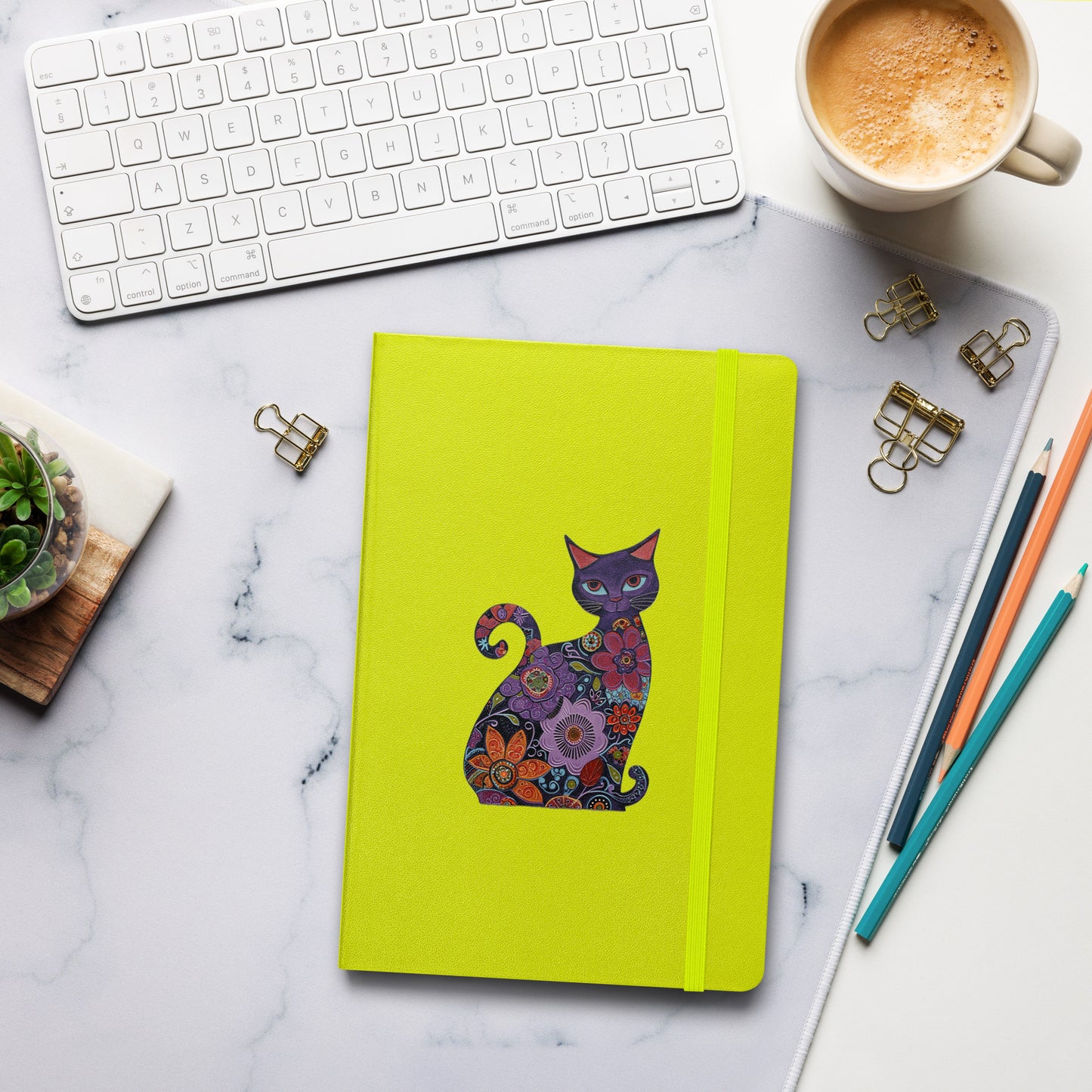 Cat - Hardcover bound notebook