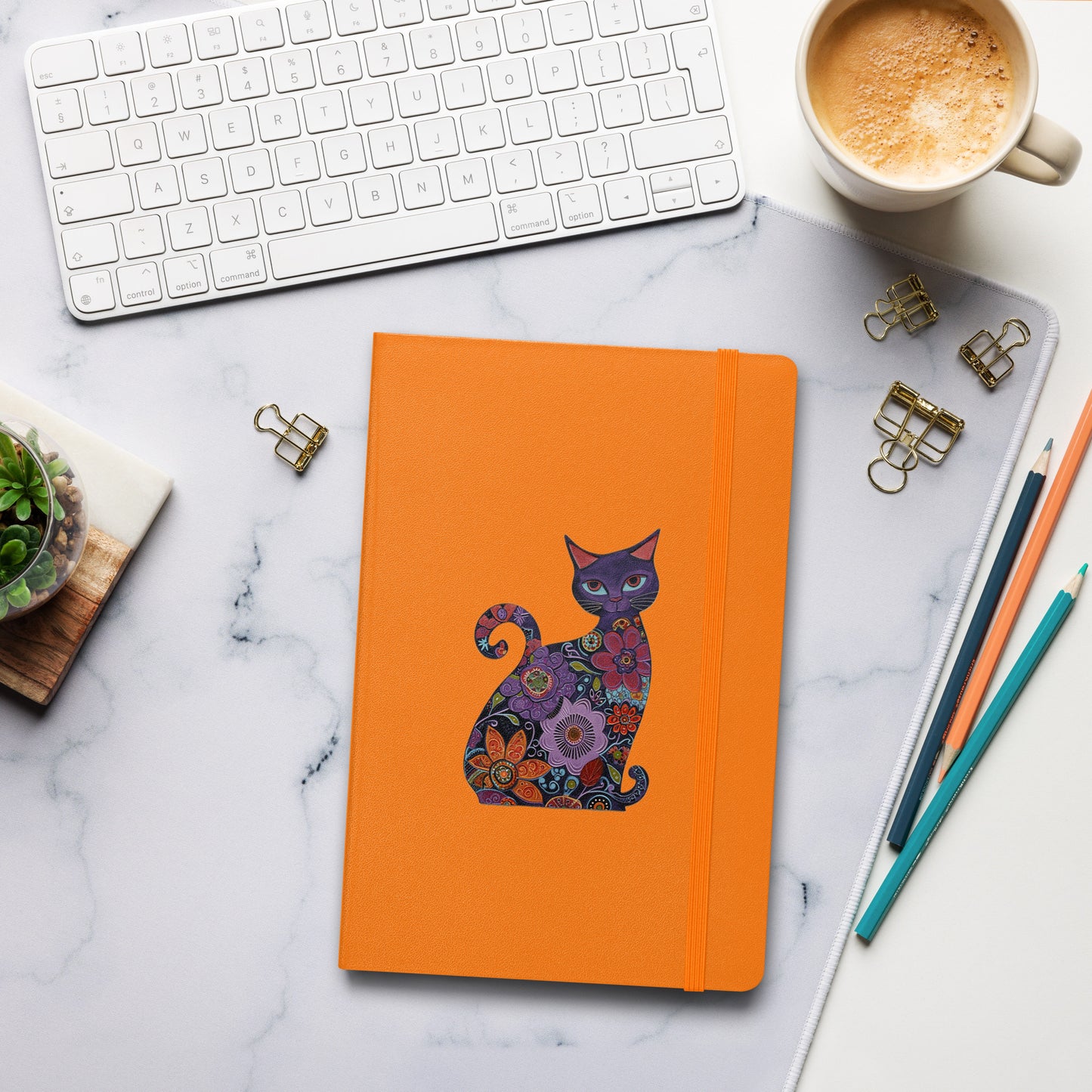 Cat - Hardcover bound notebook