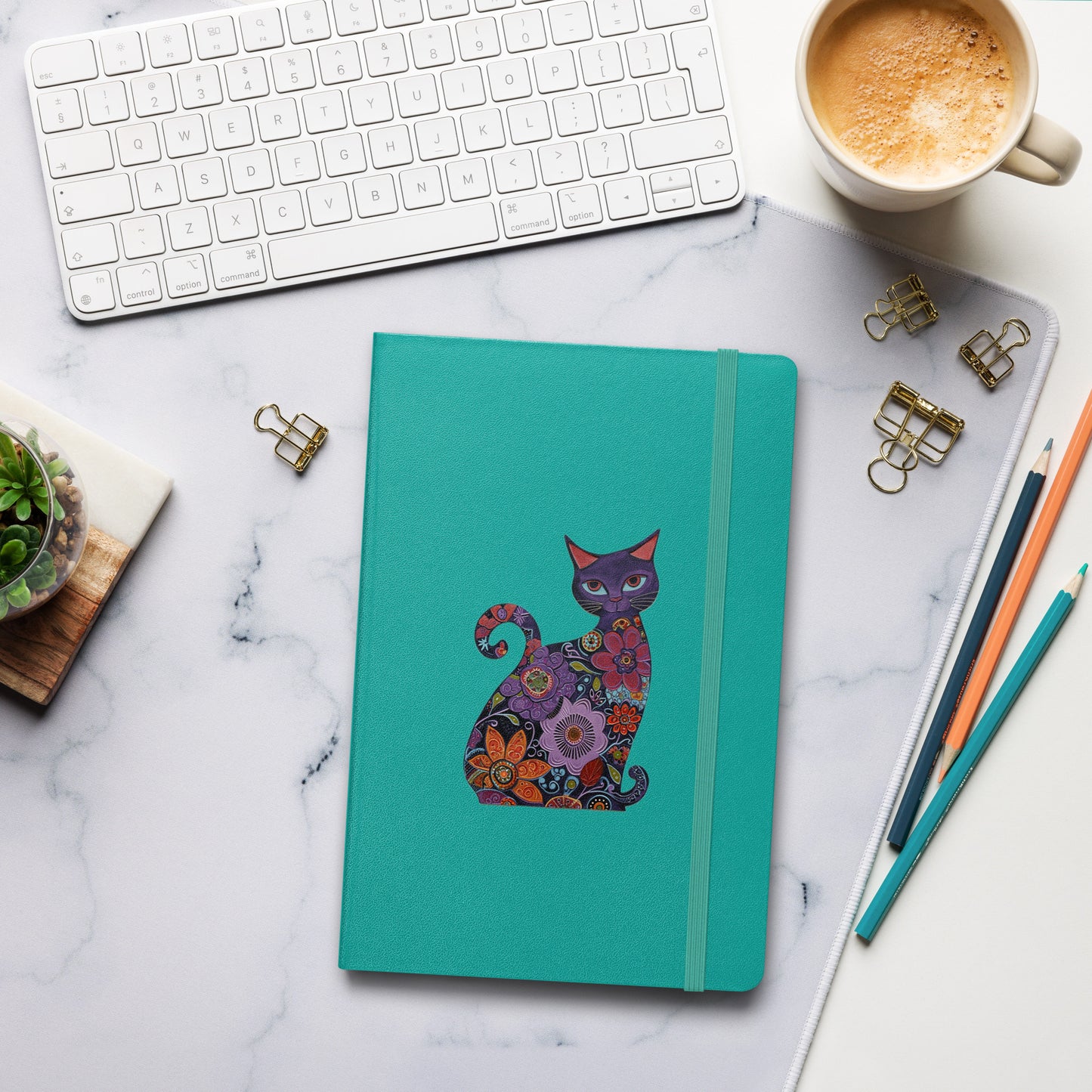 Cat - Hardcover bound notebook